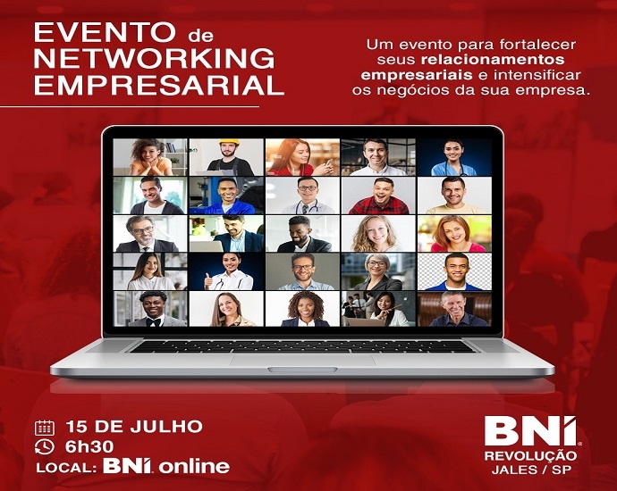 VEM SUCESSO: BNI Revolução, grupo empresarial de Jales, oferece evento online de Networking