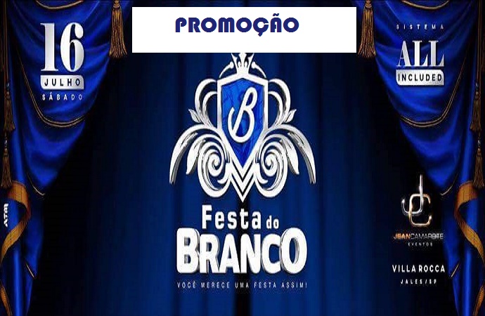 SORTEIO: Promoção 2DZ e Festa do Branco vai sortear convite para este sábado