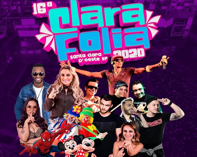 CLARA FOLIA: melhor carnaval de rua da região terá quatro dias de festa, diversão e nove shows