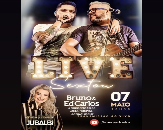 SEXTOU: mais uma live da dupla Bruno e Ed Carlos promete agitar fim de semana